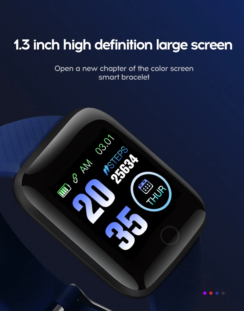 1.3inch Smart Watch Waterproof Smart Wristband Heart Rate Watch Men Women 116plus Smart Band