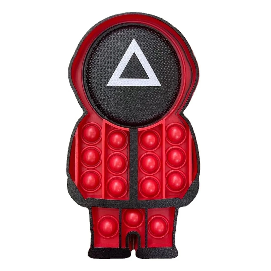 2021 Hot Selling Newest Squid Game Push Pop Fidget Toys with Circle Square Triangle Executor
