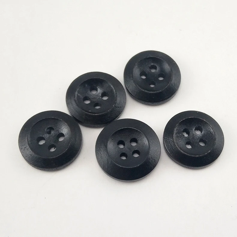 Fashion Round Environment Nature Wooden Button Four Holes Button