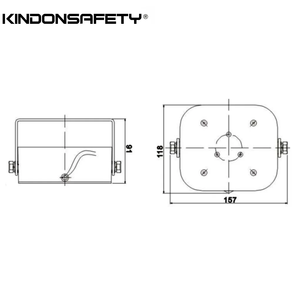 Kindonsafety Square Car Siren Speaker Systems 100W 150W for Ambulance Fire light bars 8 or 11 ohm