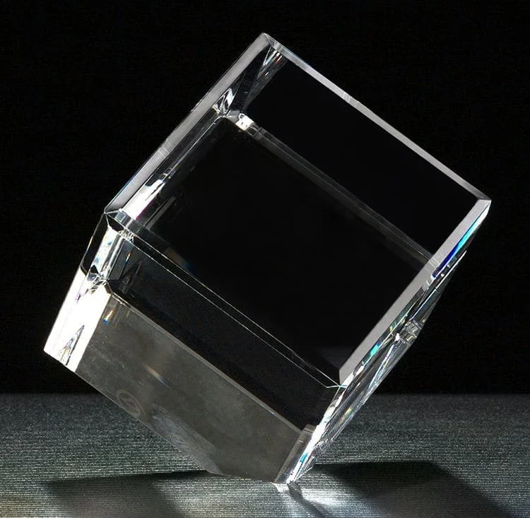 New arrival new clear crystal glass cube,new designed crystal cube
