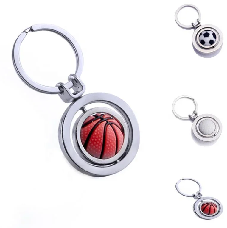 High Quality Manufacturers Customized 2d/3d Rotary Keychain Gold Silver Bronze Wholesale Customized Key Rings Promotional Gifts