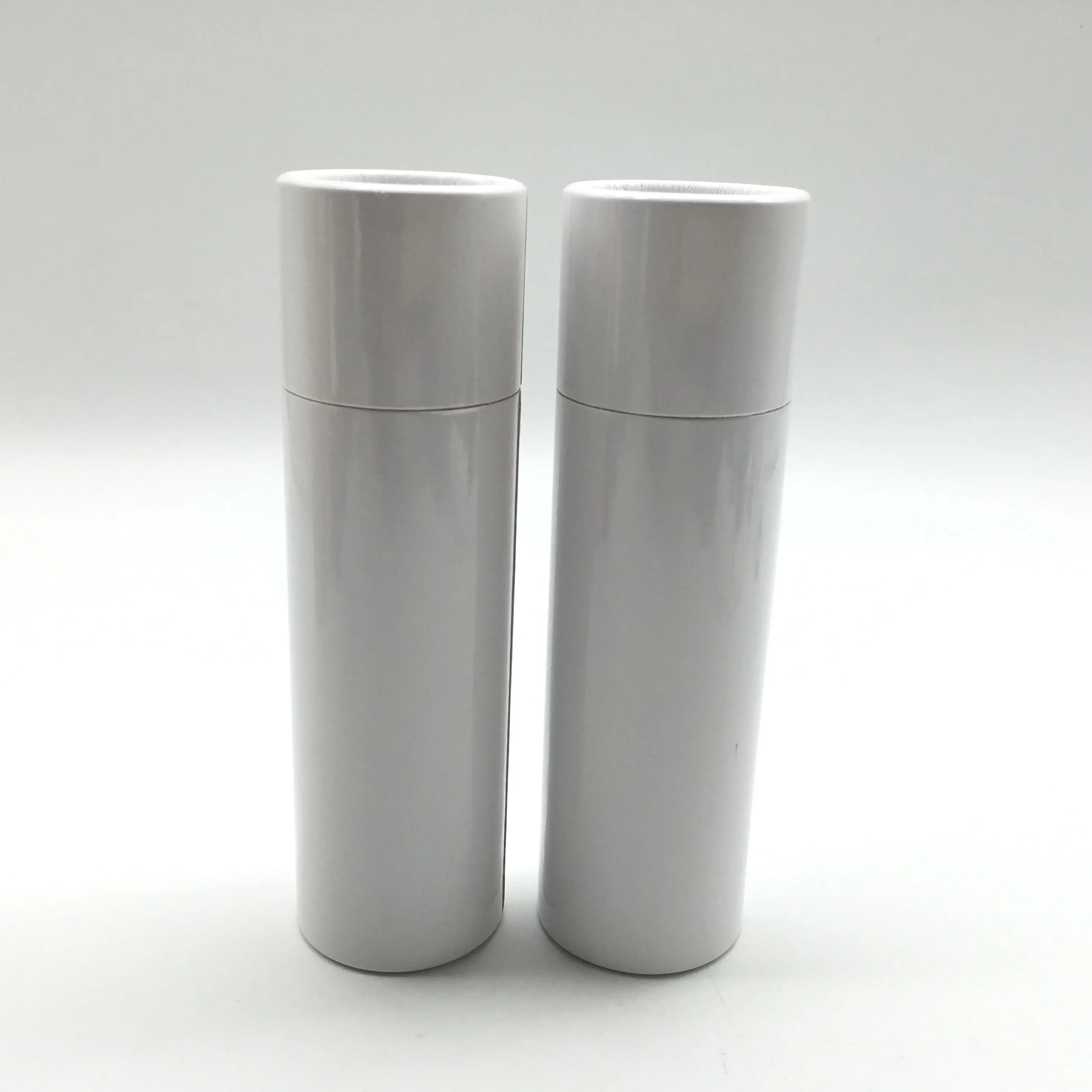 wholesale white Cosmetic Round Recycled Cardboard Paper Perfume Gift Box tube for cosmetic amber bottle with nasal sprayer