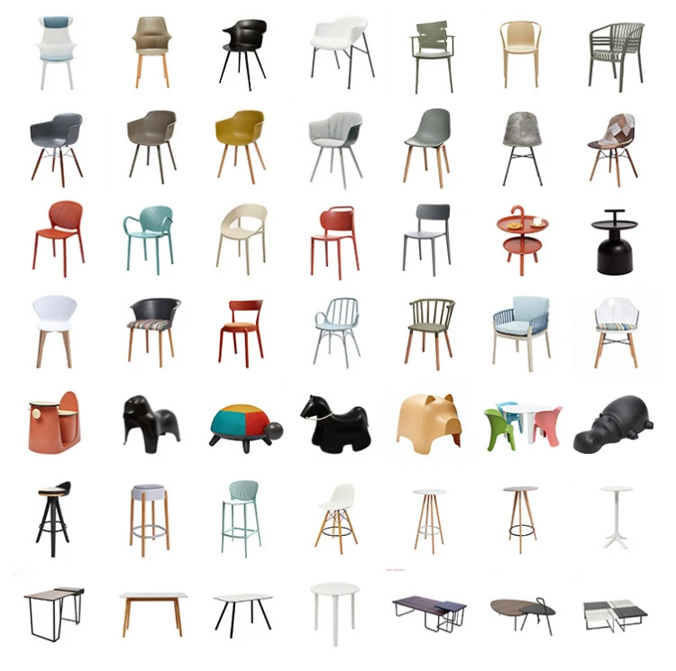 Wholesale Cheap Stacking Plastic Side Chair Langfang Colorful Pp Stackable Hollow Back Stackable Dining Chair