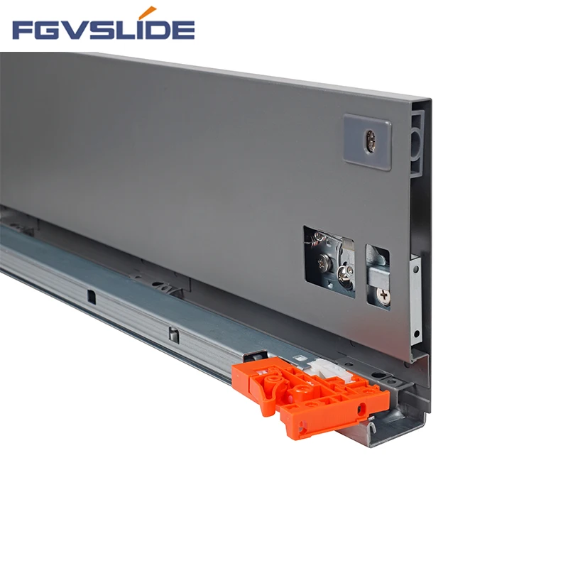 Hot Sale Furniture Kitchen Cabinet Slim Box Drawer System Metal Box With Concealed Slide Rails