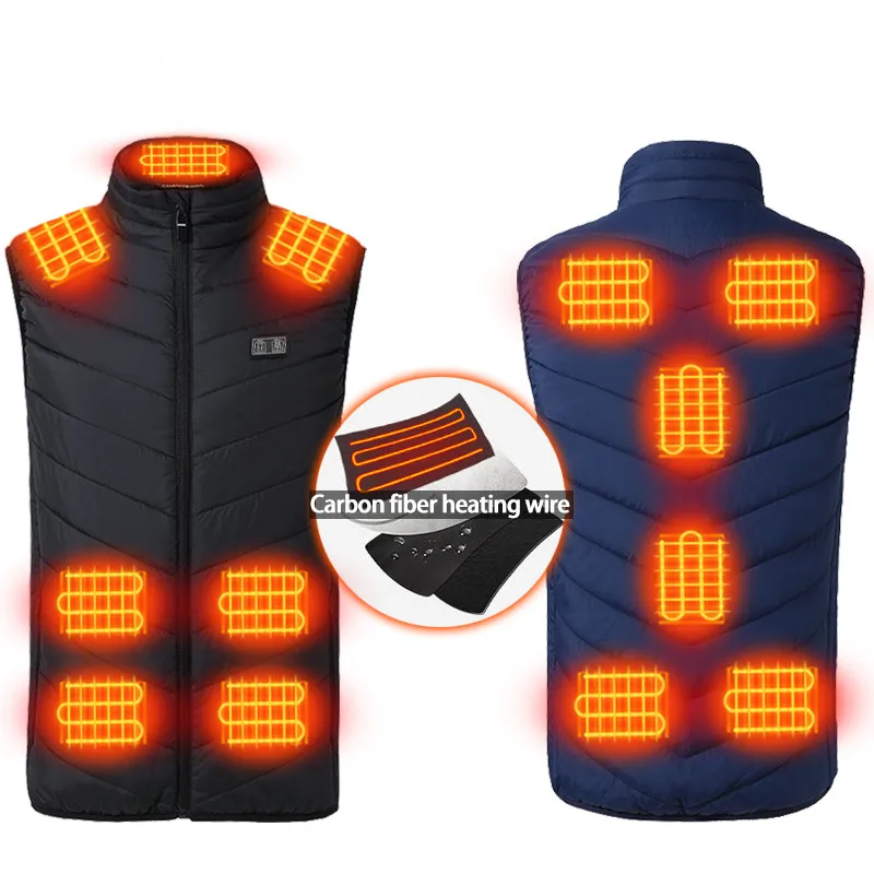 Hot Selling Self-Heating Anti-Pilling Smart Vest Waterproof 13 Heating Zones Usb Rechargeable Vest In Winter