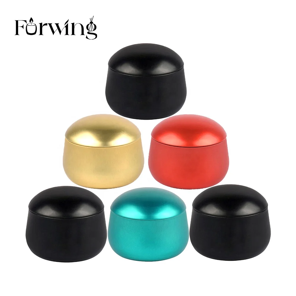 Wholesale 8oz Candle tin Tin Gold Black Blue Red metal candle tin with lid for candle making