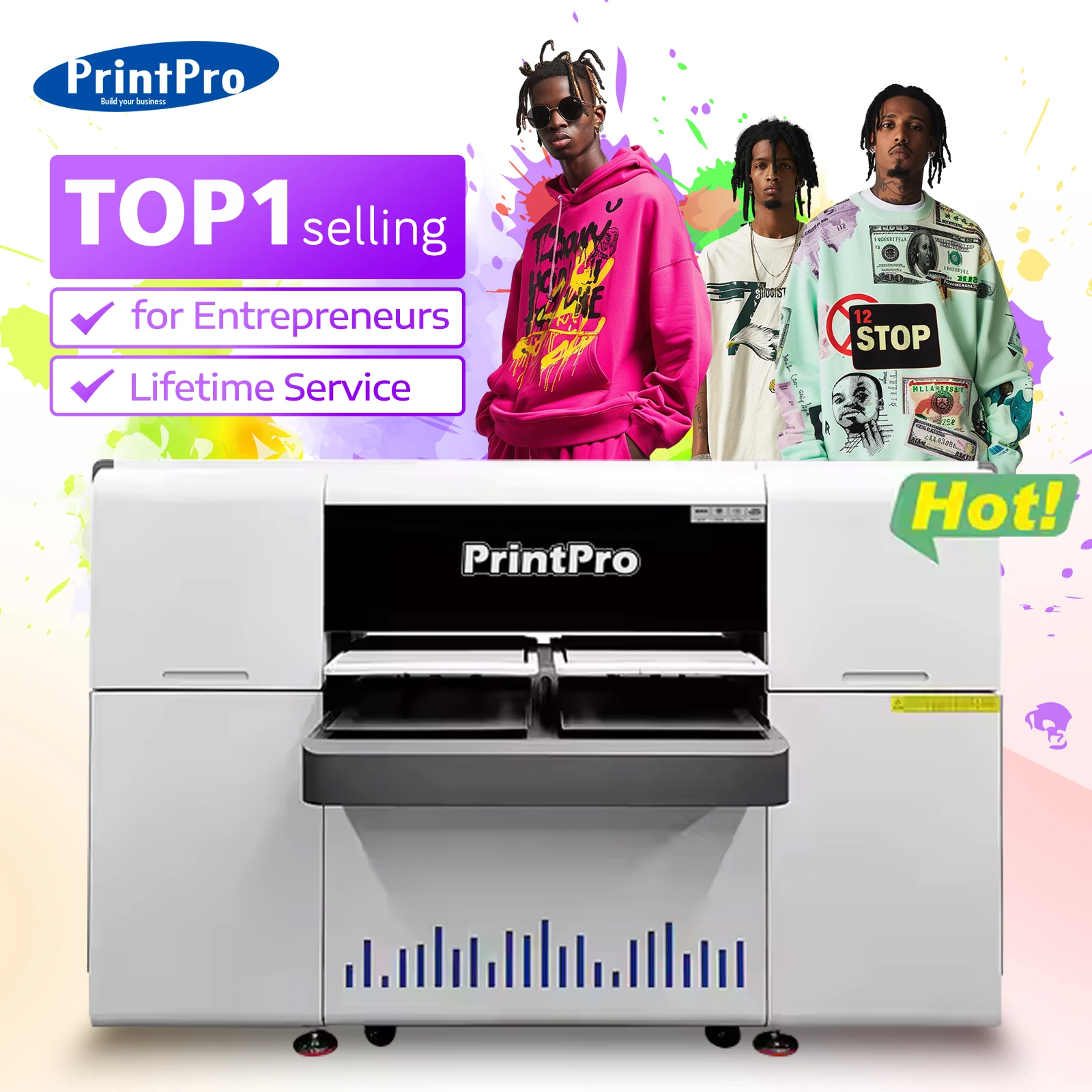 PrintPro китайский дешевый 3040 размер A3 текстильный Принтер DTG с фирменными запасными частями