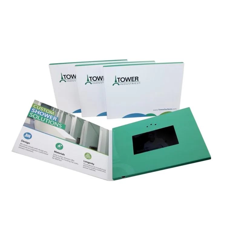
1 Year Warranty Video Business Card LCD screen video greeting card for business gifts 