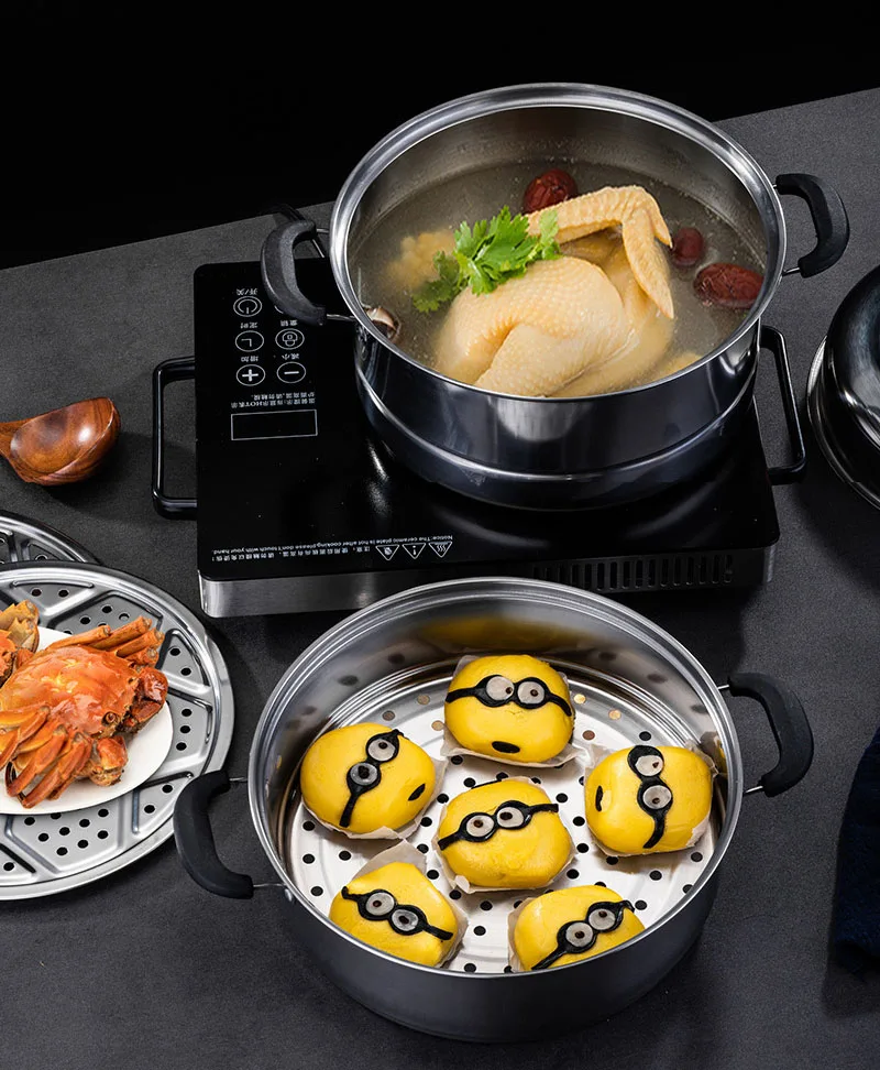 Hedan Factory 3 layer cooking steamer stainless steel food steamer