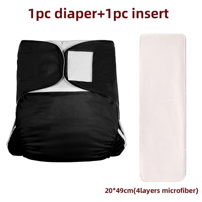 2Pcs Adult Diaper Diaper For The Elderly Incontinence Washable Underwear Leak Proof Reusable Adult Diaper For 35-90Kgs People