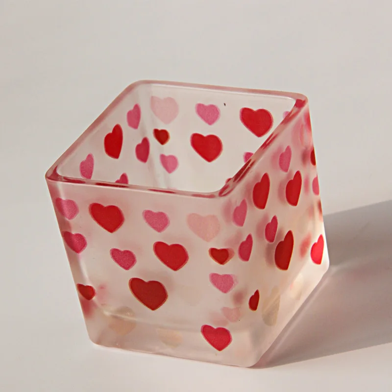 For Women Gift Set Of 12 With 4 Heart Patterns Centerpieces For Wedding Table Frosted Empty Glass Candle Jars