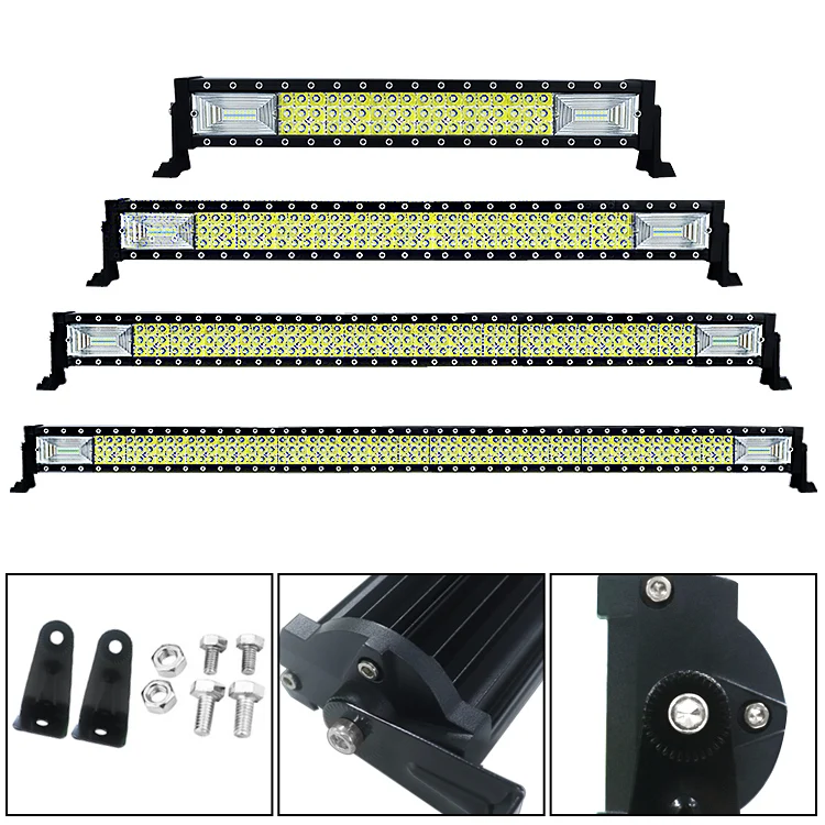 high power LED Light Bars 21inch 31inch 42inch 52inch led light bar offroad 270w 405w 540w 675w dual colors work light for truck