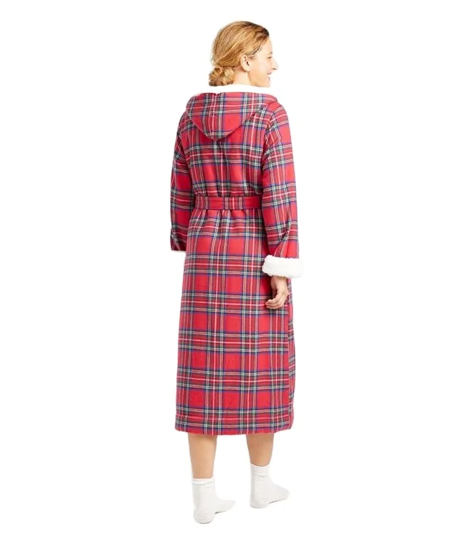 OEM Custom Logo Warm Comfortable Unisex Long Sleeve Sleep Robe Full-Length Fleece Hooded Robe For Women