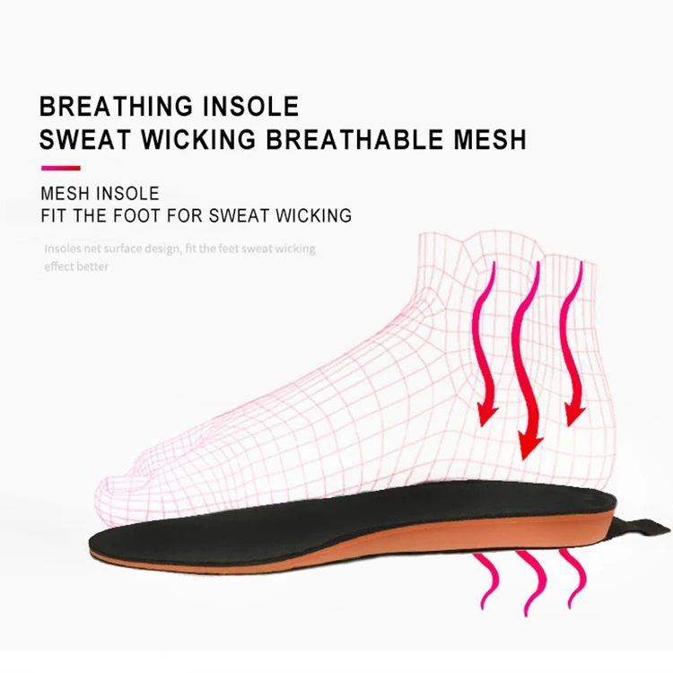 Battery 2100mah Powered Foot Winter Warmer Remote Control Heated Shoe Padding Insoles