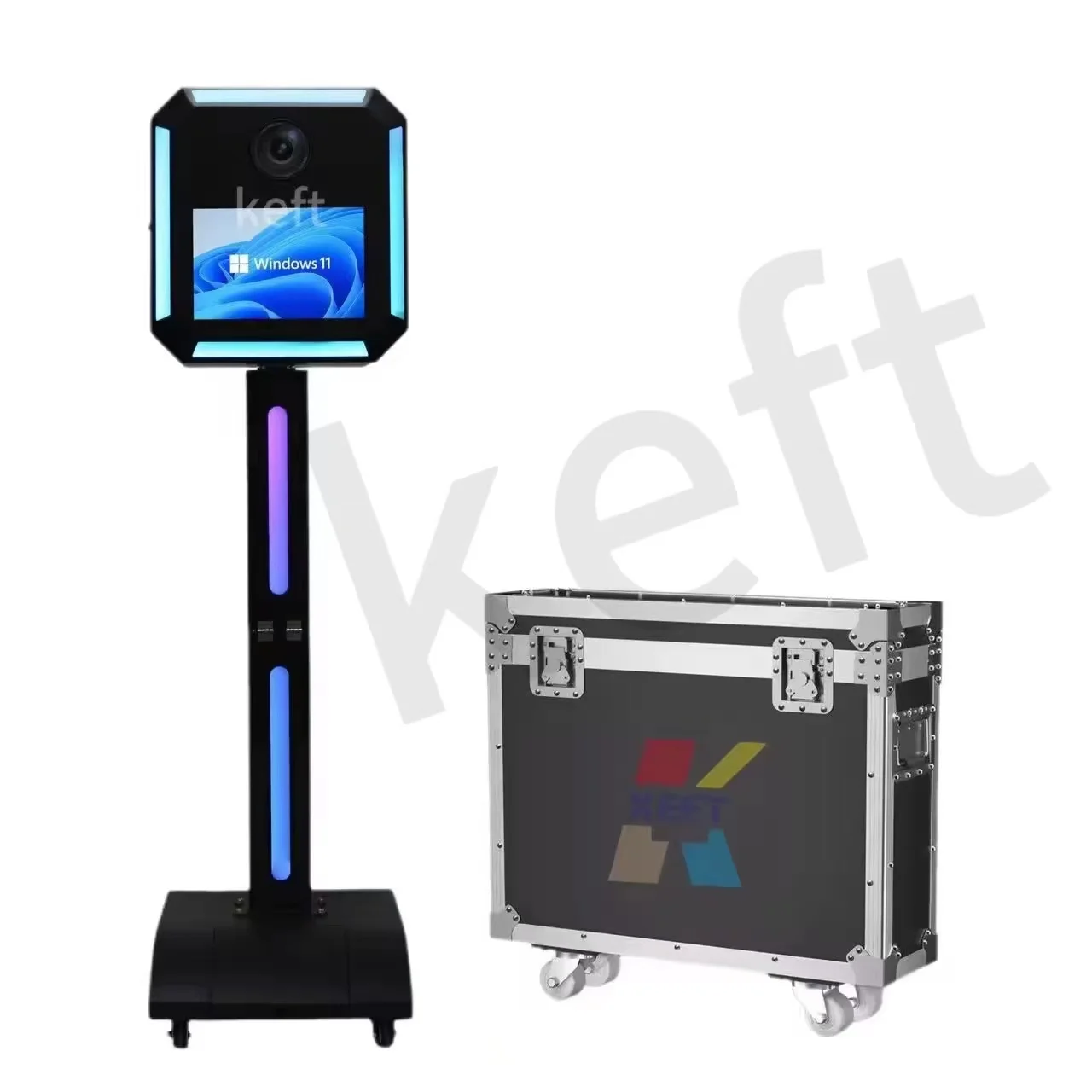 360 degree rotating roaming portable photo booth machine kiosk stand iPad Air photo booth