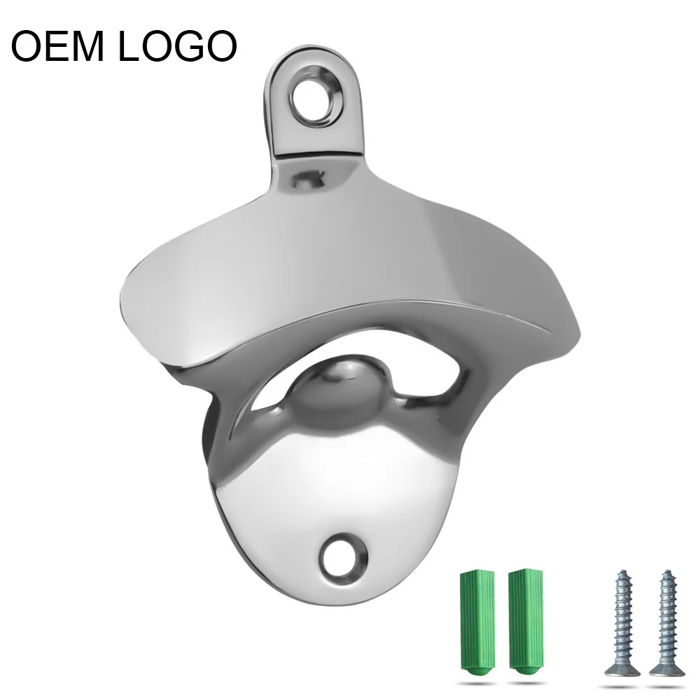 
wholesale silver metal abrebotellas abrelatas custom logo customize wall mounted beer bottle cap opener 