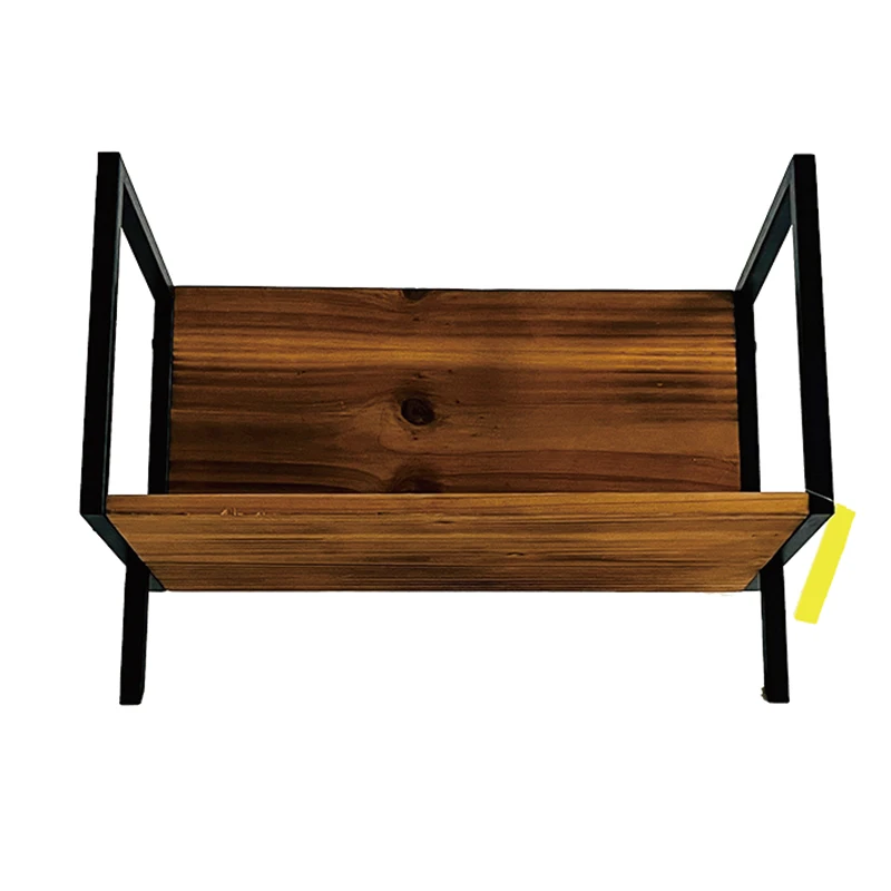 Modern Metal Leg Desktop Bookshelves Storage Rack Wood Tilting Bookcase For Books Magazines