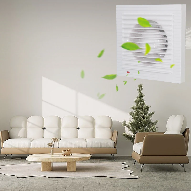 2023  Made In China Kitchen Bathroom Exhaust Fan Square Ceiling Duct Fan 6 Inch Low MOQ Window Axial Fan Water Proof