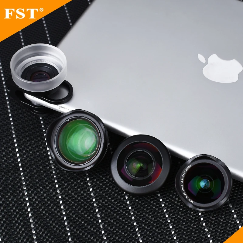 cell phone camera fish eye telephoto wide angle macro lenses mobile telephone lens 4 in 1 for mobile phone lens