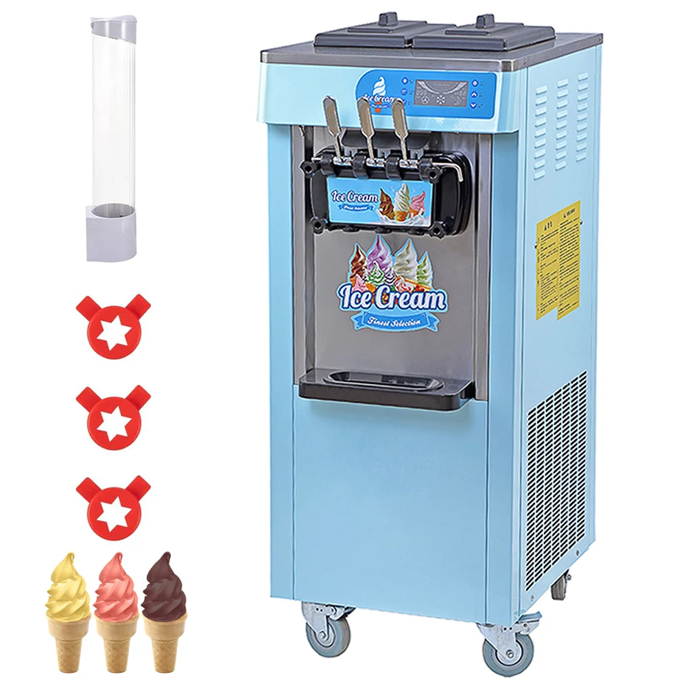 OEM Industrial Commercial 20-25l/H 3 Flavor 6L Ice Cream Making Machine Factory Price Ice Cream Maker Machine