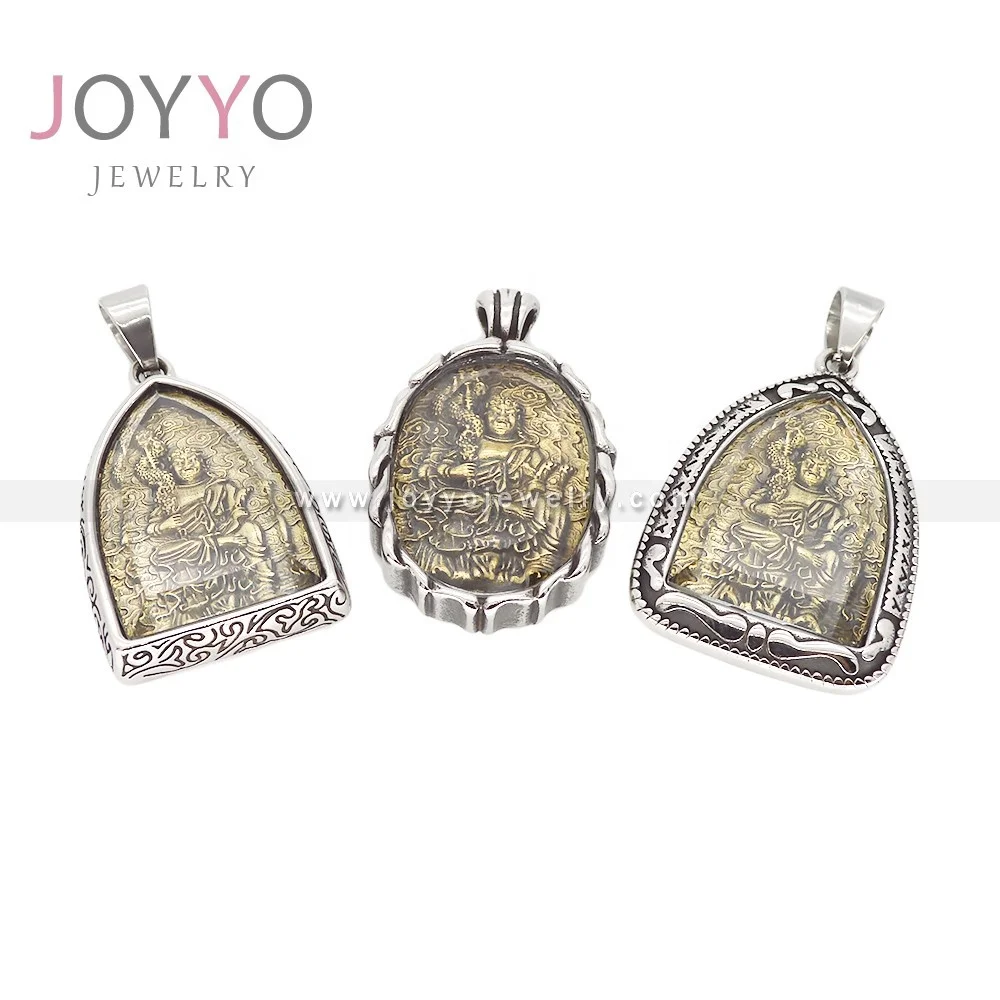 Gold Buddha Pendant Stainless Steel personalized gold  pendant hindu charms for diy jewelry making