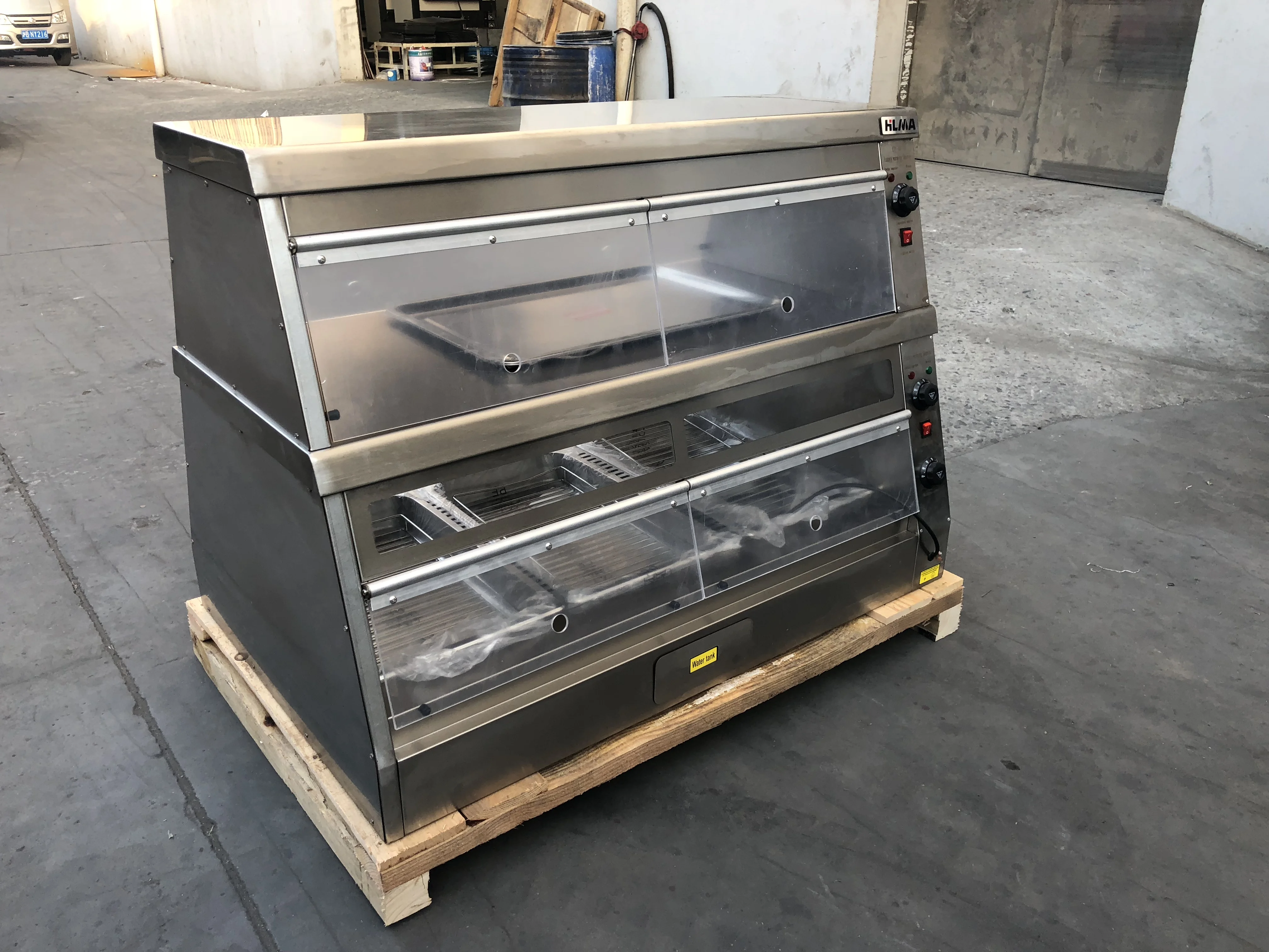 Stainless Steel Countertop restaurant food cabinet display for fast food