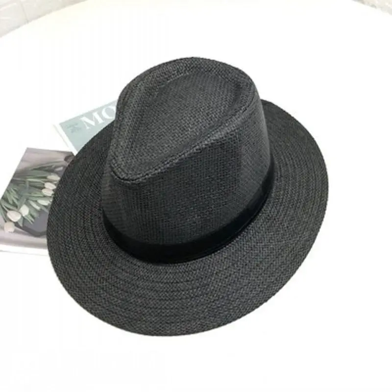 Adjustable Classic Panama Hat-Handmade In Ecuador Sun Hats for Women Man Beach Straw Hat for Men UV Protection Cap J0154