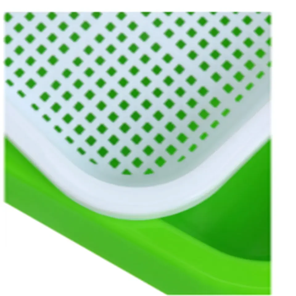 Home Garden Wheat Seedlings Nursery Pots Growing Planting Dishes Double Peanut Bud Sprouts Plate Seedling Tray