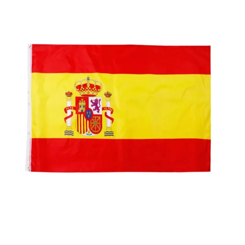 Chinese Factory NX Bulk Selling 3*5 Feet Huge 100% 75d Polyester Support  Spain National Flag With Good Source