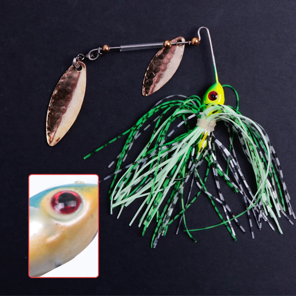 
Fishing Lures Spinner Baits Fishing Hard Spinner Lures Bass Trout Salmon Hard Metal Spinnerbait set 