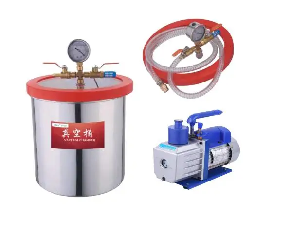Вакуумная камера 2 галлона + одноступенчатый насос 3CFM 1/4HP для дегазации силиконового