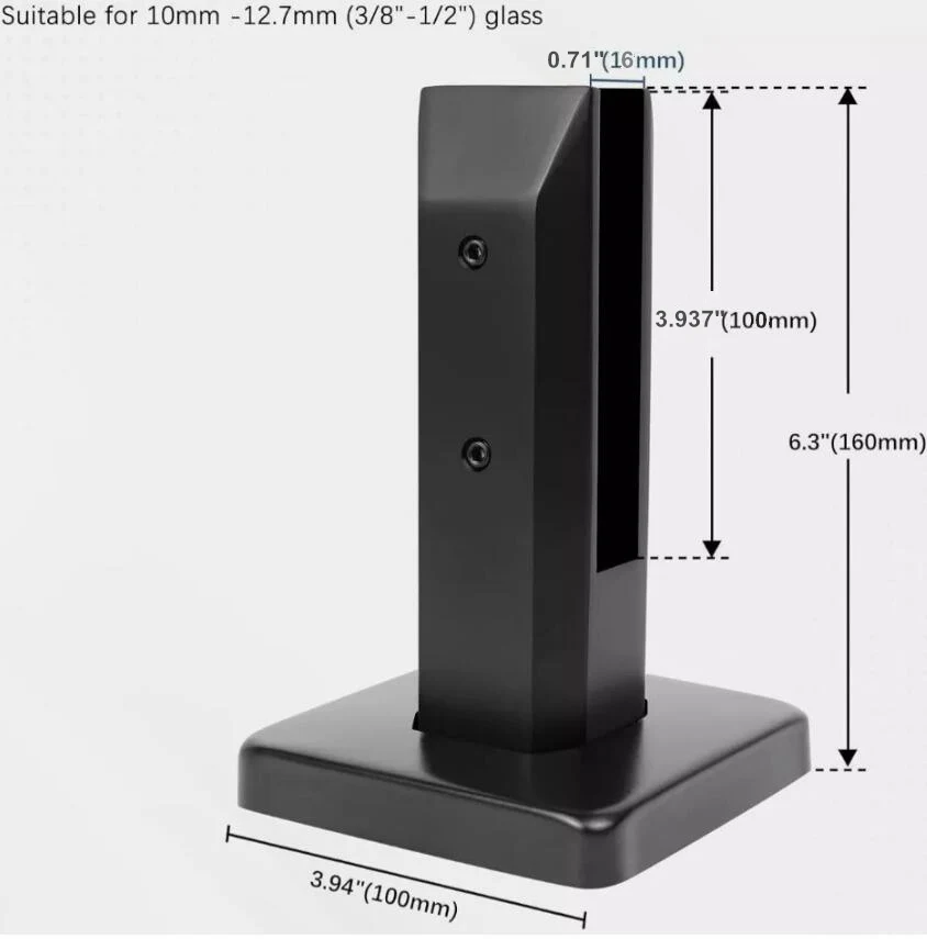 Railing Clamp Glass Clip Floor Standing Stairs Pool Spigots Balustrade