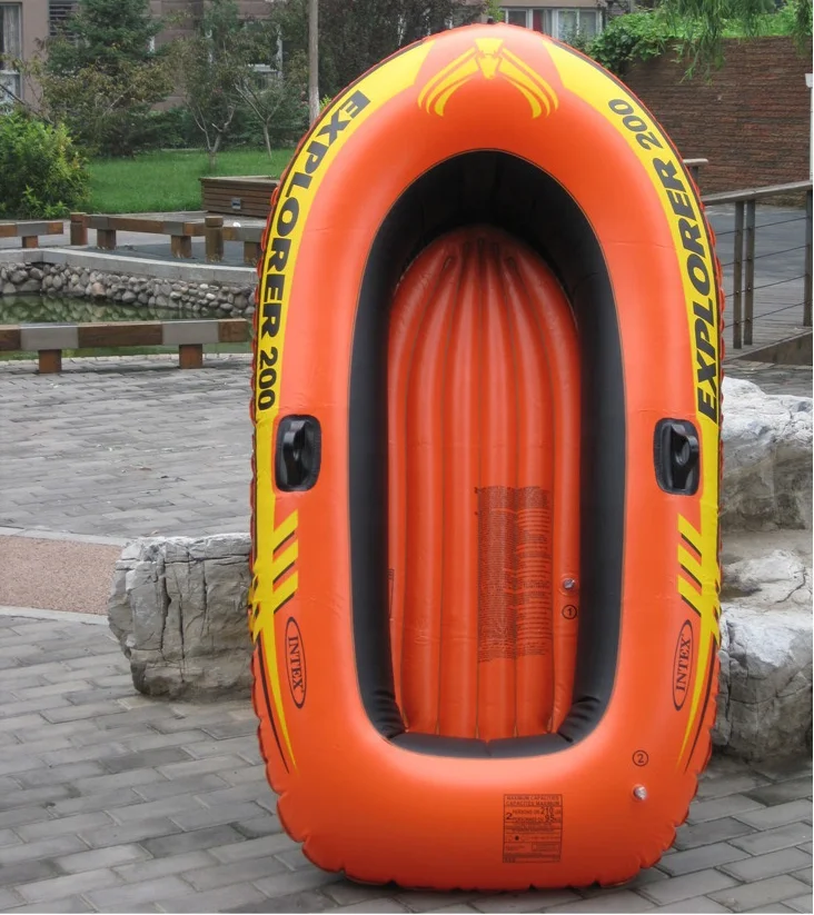 Intex 58331 Explore 200 Boat Set 2 Person Pvc Kayak Rowing Boat Inflatable Fishing Boat
