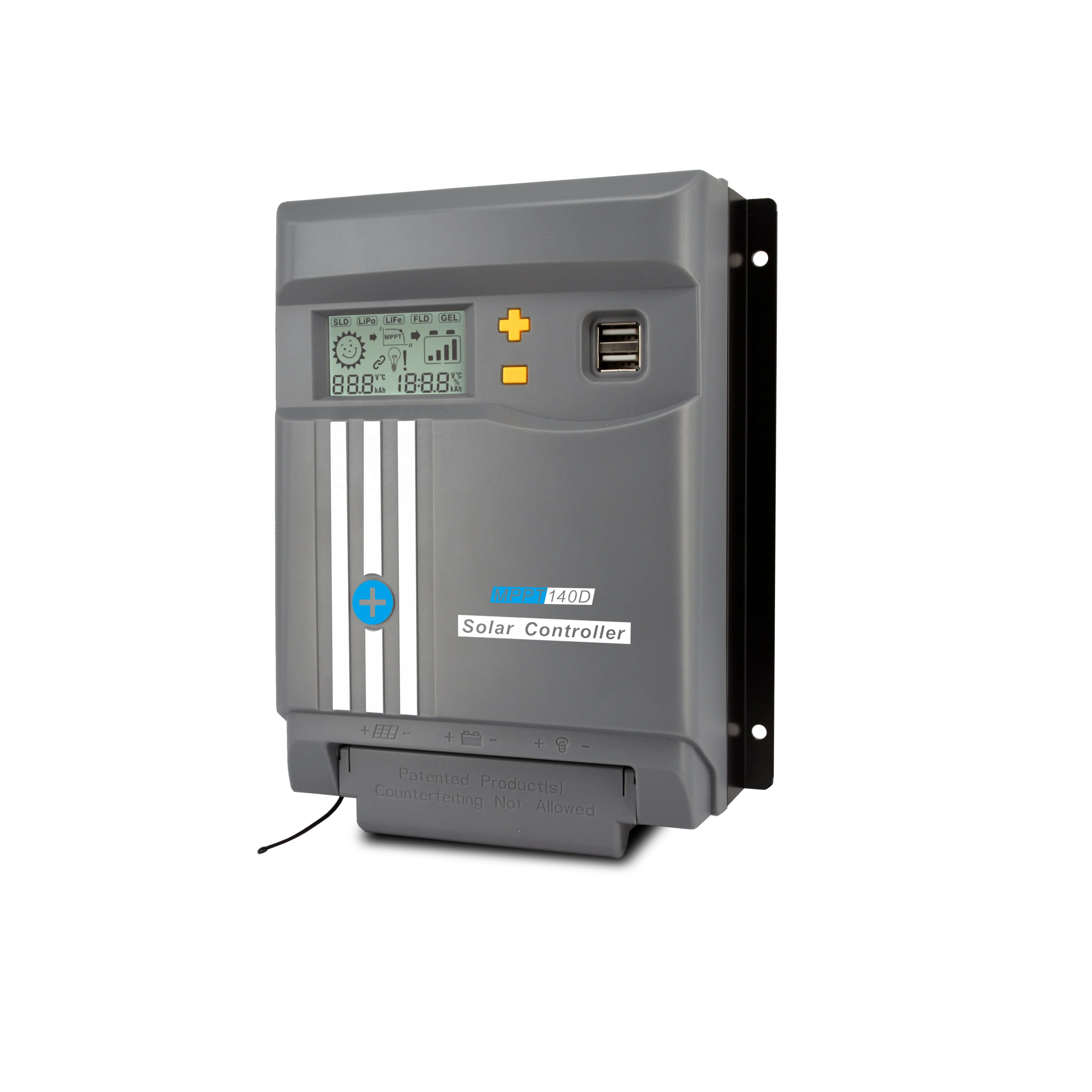 12 В 24 в 40 А wifi MPPT контроллер солнечного заряда с ЖК-дисплеем USB-выходом