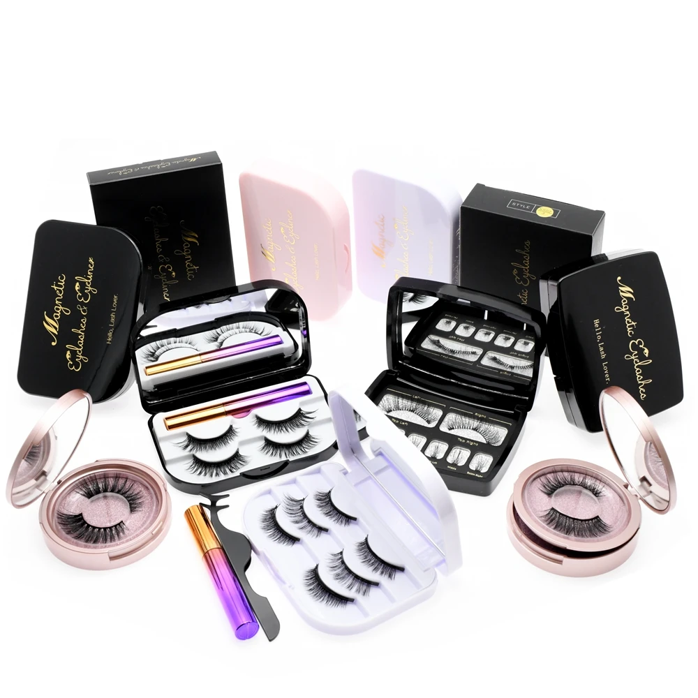 Brand Magnetic Liquid Eyeliner Magnetic False Eyelashes Long Lasting Eyeliner False Eyelashes 4 magnetic eyelashes with eyeliner