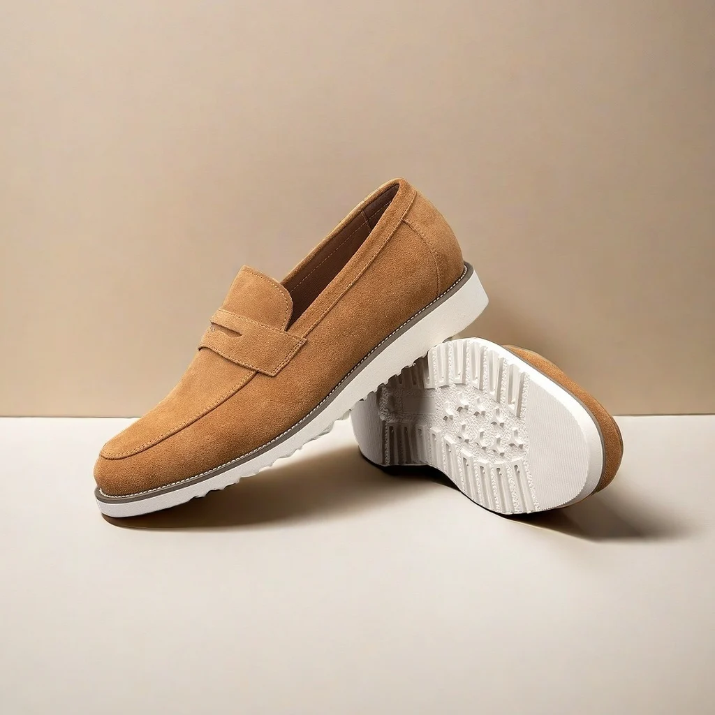 European Big size Mens Cow Suede Genuine leather Loafer Man casual moccasins four seasons Shoes Customize logo shoe Manufacturer