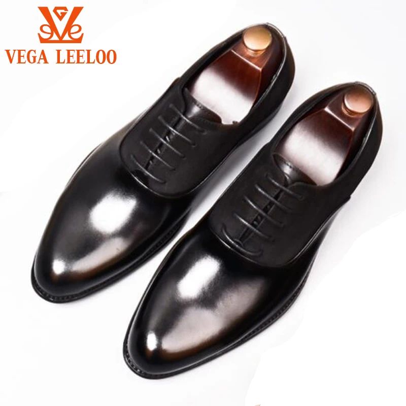 Мужские деловые кожаные туфли, коричневые оксфорды из натуральной кожи, повседневные классические туфли ручной работы, весна-осень 2019