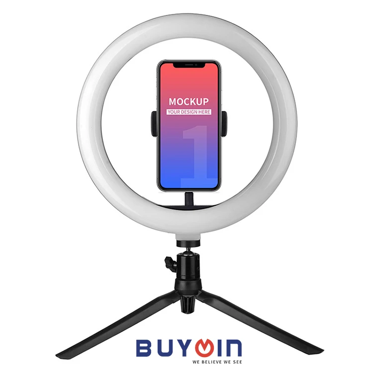 Wholesales Dimmable LED Ring light stand 26cm Ring fill light for YouTube Video Makeup 10 inch Ring light with tripod stand