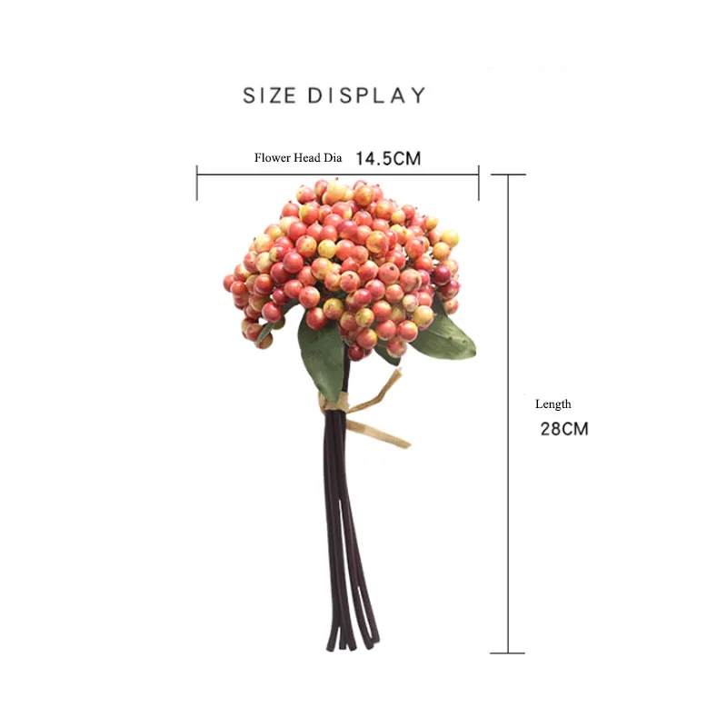 Искусственные синие рождественские ягоды букет для украшения дома и офиса