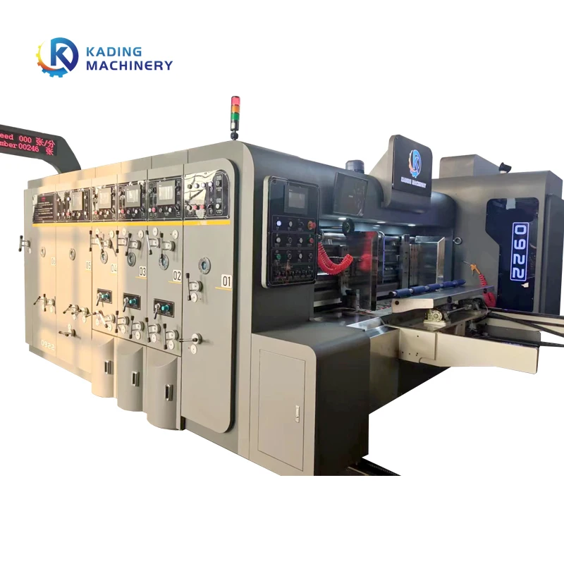 Automatic Feeding Carton Box Packing Corrugated Cardboard Flexographic Multi-color Printing Slotting Die-cutting Machinery