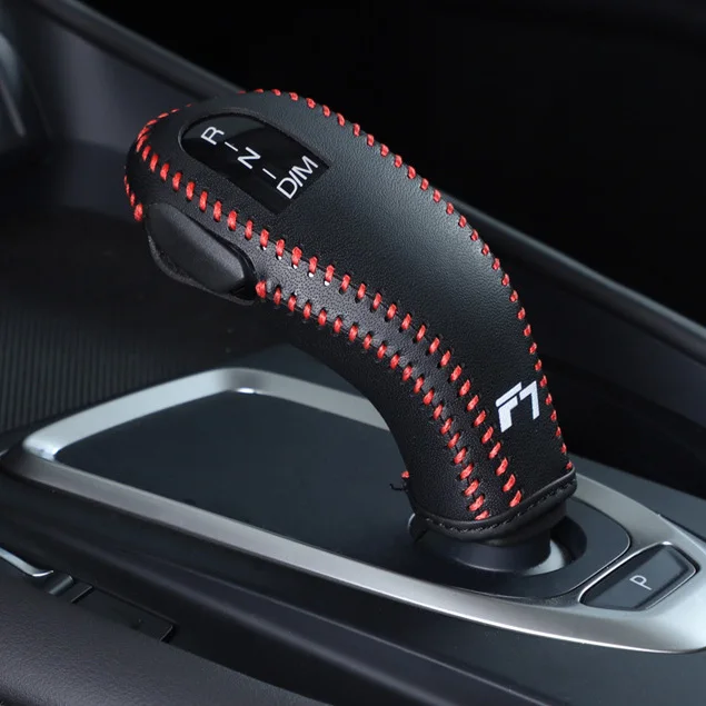 Hot sale Genuine Leather Car Gear Lever Cover for Haval F7 F7x 2019 2020 2021 Interior Accessories Styling Auto shift knob