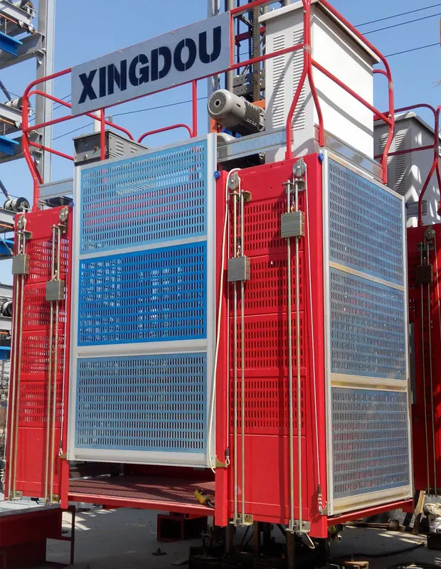 4Т двойной здания клетки подъема материалов грузов подъемный механизм клетка elevcator Лифт