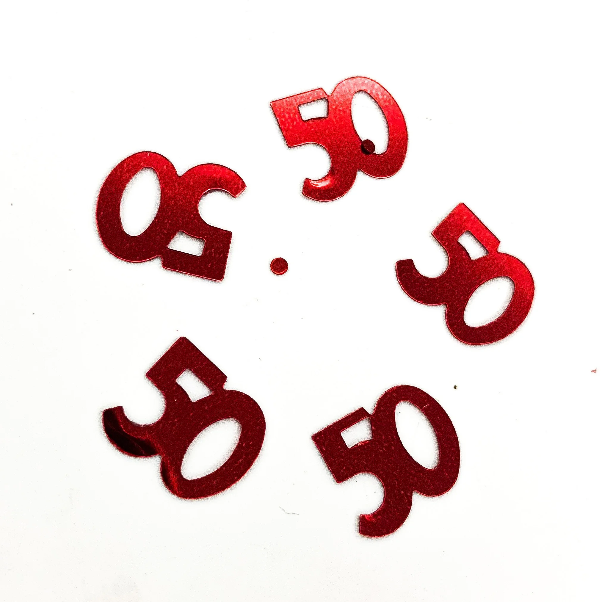 Блестки из ПВХ и ПЭТ в форме цифр 50, нестандартные блестящие рождественские праздничные украшения