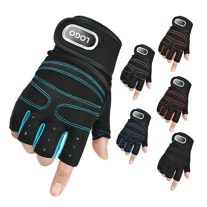 Wholesale Fitness Breathable Half Finger Weight Lifting Exercise Sports Workout Racing Bicycle Cycling Gym Gloves Men