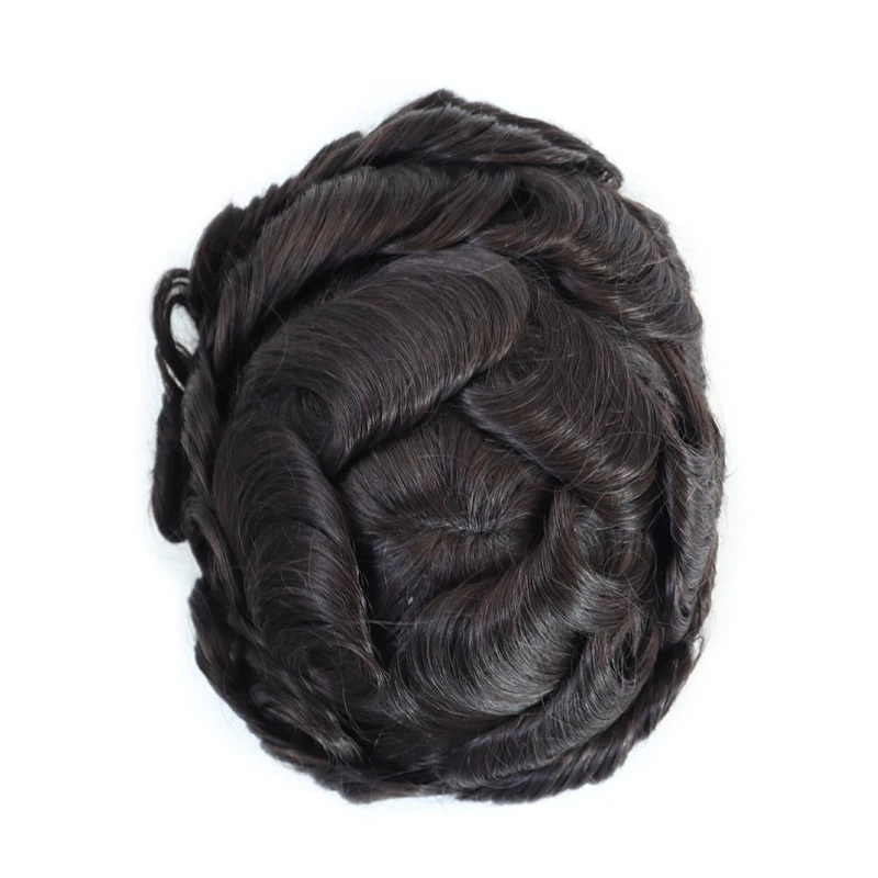 Outo Men Wig Human Hair Toupee ,Thin Skin Pu Male Hair Prosthesis Men Toupee ,Indian Hair Replacement System Remy Hair Pieces