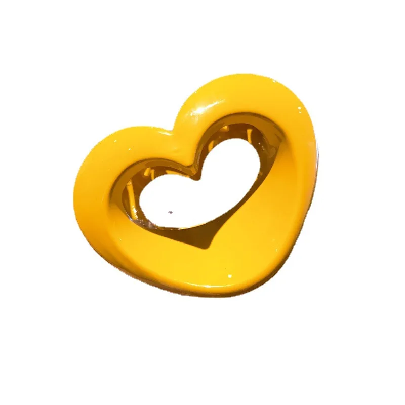 Корейский милый цветной зажим для волос в форме сердца Милая заколка девушек головной