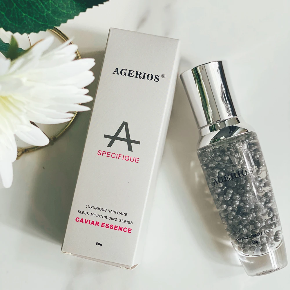 Agerios Caviar Anti-Aging Moisture Hair Serum At-Home Treatments Restore Dry Dull Chemically Damaged Hair