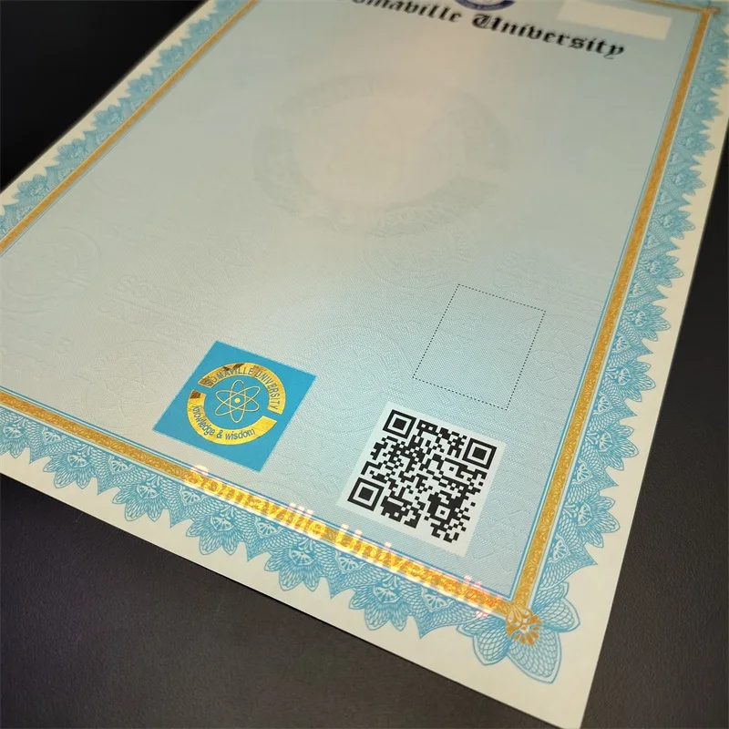 Сертификат выпускника по индивидуальному заказу золотой шаблон для горячего тиснения невидимый флуоресцентный диплом сертификат степени