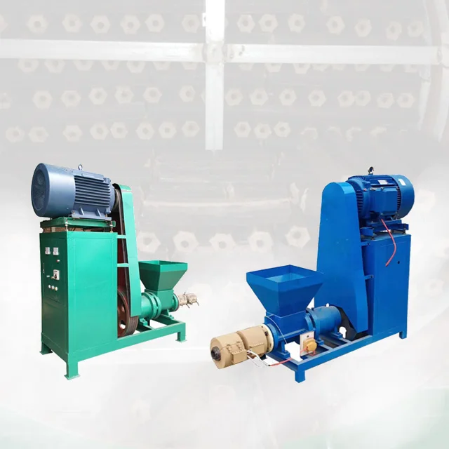 Sanjin brand high output small size rice husk wood waste coal briquette extruder pressing machine